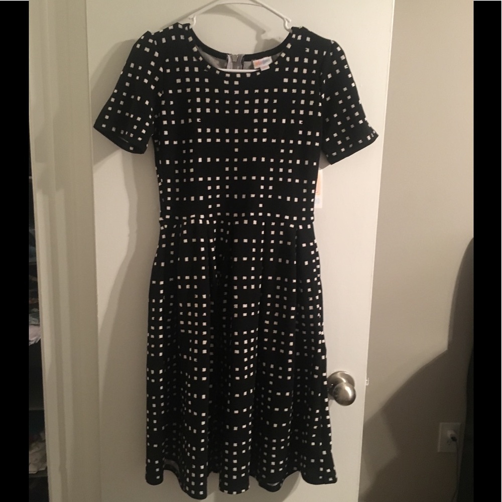 LuLaRoe Black and White Amelia Dress